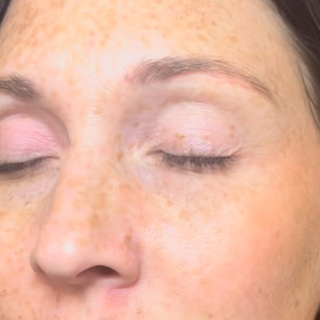 Eyebrows before microblading